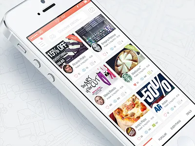 'Scout' home screen apple clean design ios7 iphone orange scout simple ui white xploro