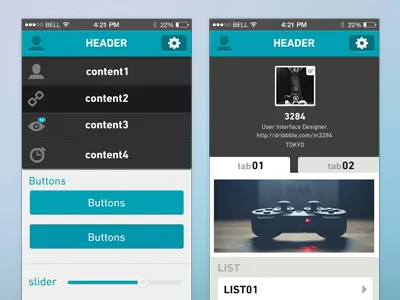 vine like UIKIT lite app design ui