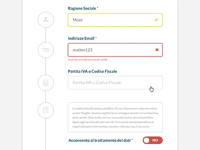 Simple registration form design field form icon input interface register ui