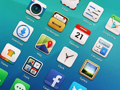 Default icons for Ace launcher ace launcher android blue icons kyenlee theme ui