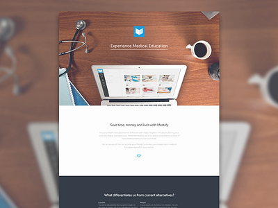 Medufy temp landing page flat hero icons landing page medical subscribe web app