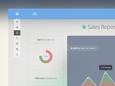 Dashboard chart dashboard flat ios7 ipad sales stats team transparent ui