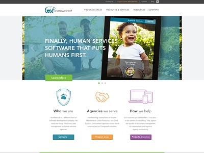Northwoods Concept bright clean concept flat homepage icons minimal simple ui ux web design website