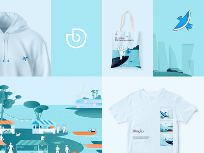 Bluejay: Deliverables asia bag bird blockchain blue brand identity branding clean crypto deliverables design embacy illustration logo minimal orange singapore t shirt vector visual