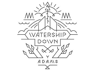 Watership Down Book Cover book cover illustration lettering watership down