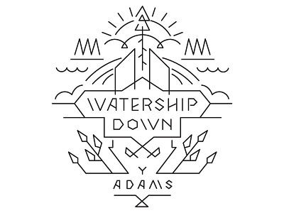 Watership Down Book Cover book cover illustration lettering watership down
