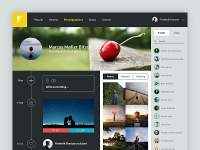 Flash iOS7 profile denmark flash icon interface ios ios 7 profile social timeline ui webdesign