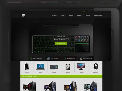 Everbest Computers computer header landing product shop splash store website