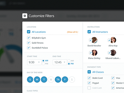 MB Filter advanced app customize dashboard filter overview sort time web website week
