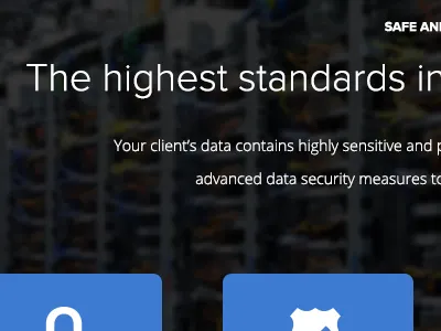 Safe and Secure background blue blurred background flat icons landing landing page marketing marketing page safe secure