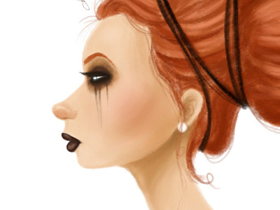 Keep It Together digital painting illustration orange photoshop pretty woman