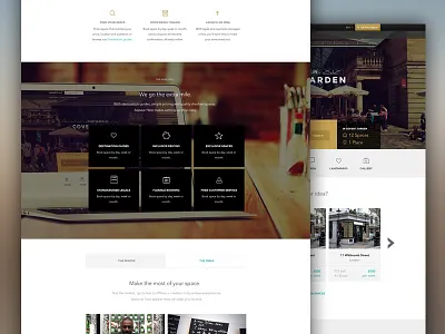 Appear Here site pages features flat icons pop up retail shops site web website