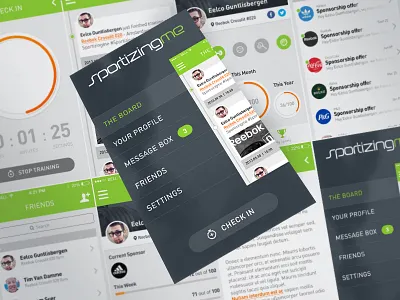 Mobile Screens iOS7 app check in counter ios7 menu messages mobile profile sportizingme