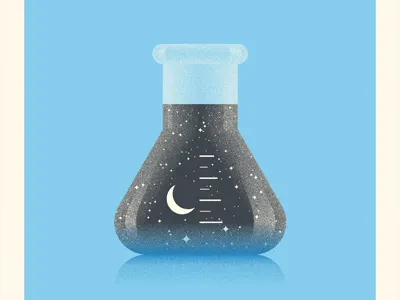Beaker beaker illustration poster science space