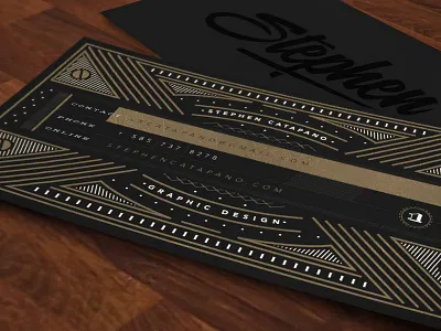 Hello...My Name is.... business business card design gold graphic leaf logo stephen