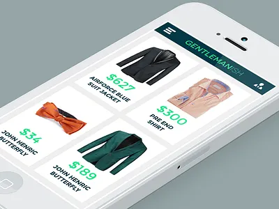 Gentlemanish Shopping basket clean flat interface ios price shopping ui