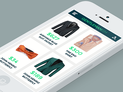 Gentlemanish Shopping basket clean flat interface ios price shopping ui