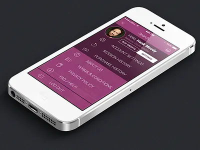 Iphone iOS7 App Menu app design ios7 iphone mobile photoshop