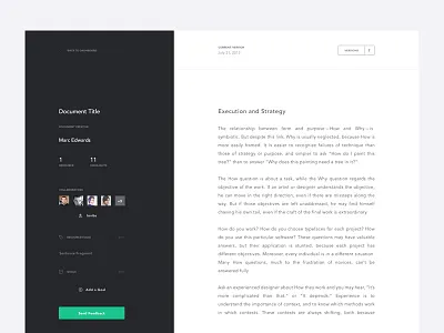 Document dashboard document feedback google doc import responsive teacher text ui updates ux versions