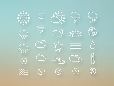 Weather Icons cloud icon icons rain snow sun weather