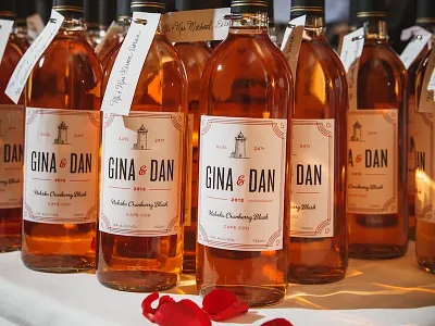 Wedding Wine blush cranberry gotham knockout lighthouse