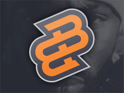 Monogram Mark: The Remix b gray letter logo monogram orange