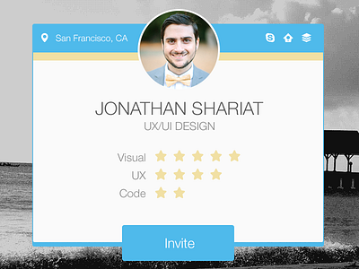 Welcome Card card freebie profile psd template ui ux visual