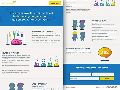 MyBrainLab - Coming Soon / Teaser Page blue brain clean coming soon design flat lab minimal mybrainlab teaser web yellow