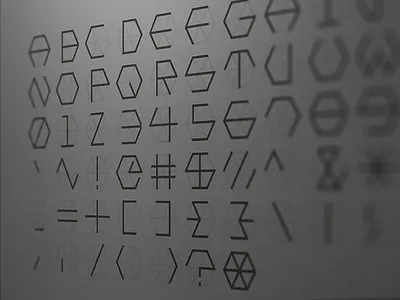Polygon Font font polygon polygon font text typography