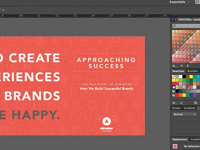 Handout brochure collateral elevator fold handout identity print zigzag
