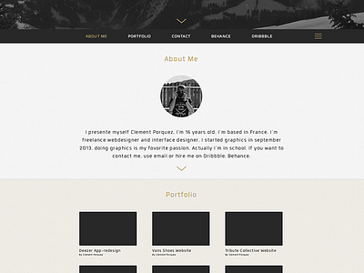 Portfolio flat interface portfolio ui website
