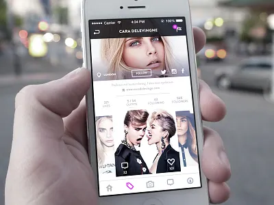 Outfit of the day profile screen app flat interface ios7 iphone profile redesign ui ux