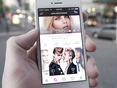 Outfit of the day profile screen app flat interface ios7 iphone profile redesign ui ux