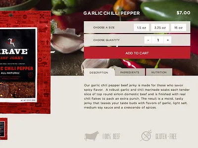 Product Page add to cart cart commerce description ecommerce krave product page size symphony