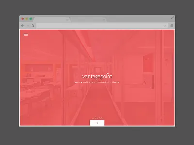 Vantage Point Web big background images branding clean eden creative flat minimal one page photography ui design ux design website
