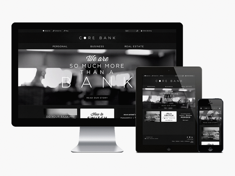 Core Bank Responsive Navigation core bank dropdown mobile navigation responsive web design