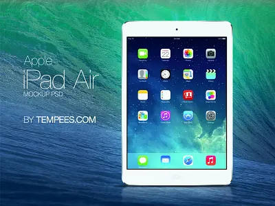 Apple iPad Air Mockup PSD! air apple free ipad layered mockup psd