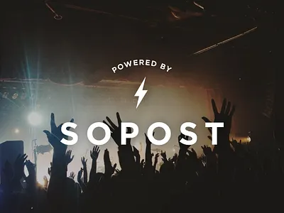 Powered by SoPost branding logo power powered sopost white