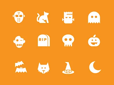 Halloween Icons - Free bats cat frankenstein ghost halloween jason mask moon pumpkin skull witch wolf