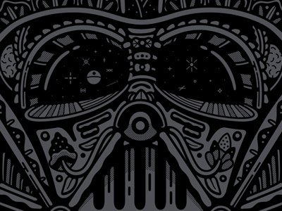 Darth Poster darth vader death star flowers illustration star wars
