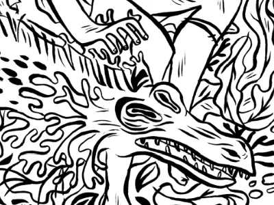 Undine inks 2 brush comic dragon ink mermaid serpent zine