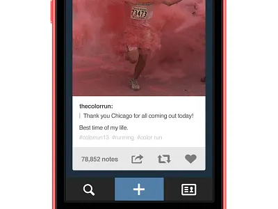 [FREEBIE] Tumblr Home Concept flat free freebie home menu minimal post psd tumblr ui user interface ux