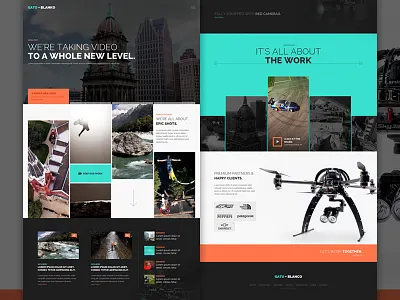 Drone Concept - Full blue design detroit drone elegant seagulls news play portfolio video web website