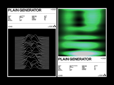 PLAIN Generator / Teaser 3d abstract animation branding concept design generative geometric graphic design javascript motion graphics noise p5js poster processing realtime tool ui web webgl