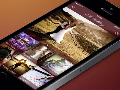 Wedding planner app - iOS7 app flat interface ios ios7 iphone mobile ui wedding