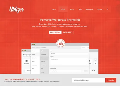 Utilizer Plugin Landing Page landing utilizer web design wordpress