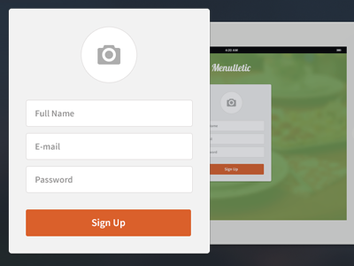 Sigup Screen account creataccount fields login signup use