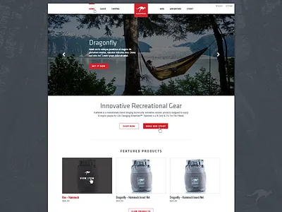 Outdoor Product Site adventure camping ecommerce gear hammock klavika lifestyle outdoors product shop trade gothic web