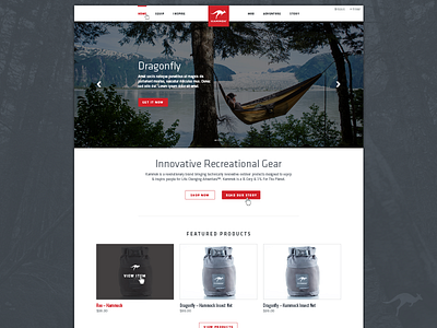 Outdoor Product Site adventure camping ecommerce gear hammock klavika lifestyle outdoors product shop trade gothic web