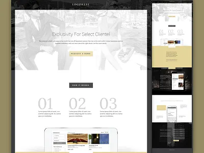 Top Secret - Full elegant seagulls gold header luxury web website